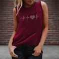 thumbnail image 2 of Pompotops Colorful Reflective Sequins Ladies Round Neck Loose Top Sleeveless T-shirt, 2 of 6