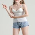 thumbnail image 5 of Women Padded Bra Spaghetti Strap V Neck Vest Cami Tank Tops Shirt Blouse, 5 of 5