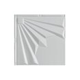 thumbnail image 1 of Fasade Art Deco Gloss White Ceiling Tile Sample, 12" x 12", random sample, no overlap, 1 of 3