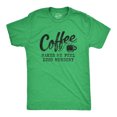 thumbnail image 1 of Mens Coffee Makes Me Feel Less Murdery T Shirt Funny Sarcastic Tee (Heather Green) - XXL, 1 of 3