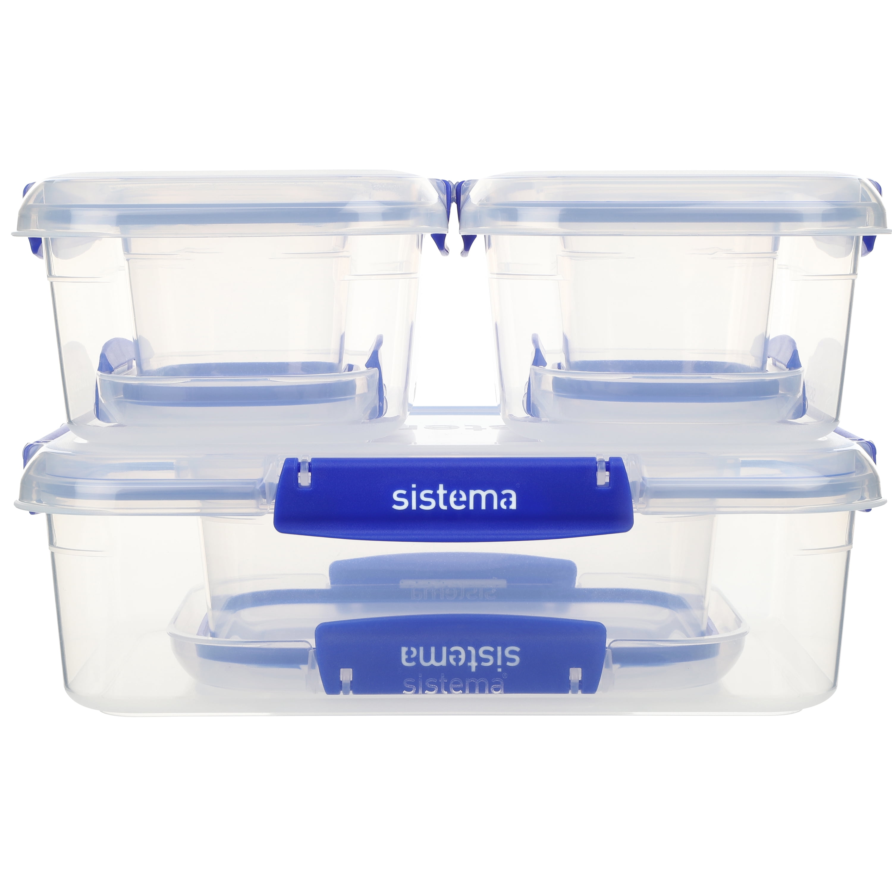 Récipients de conservation alimentaire Sistema KLIP IT PLUS, 2 x 400 ml, 3 x 1 l, 1 x 2,2 l, sans BPA, 6 unités