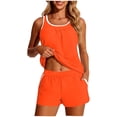 thumbnail image 2 of Pounoo Plus Size Tankini Swimsuits for Women Floral Two Piece Tummy Control Tank Tops and High Waisted Shorts Bathing Suits Gift, 2 of 9