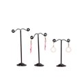 thumbnail image 1 of ziyahi 3x Fer T Barre Boucle d'Oreille Bijoux Présentoir Rack Noir-Cercle, 1 of 8