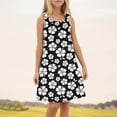 thumbnail image 2 of WEIYLL Robe de Plage Sans Manches à Volants Imprimé Fleur de Palmier Noire 11-12 Ans, 2 of 4
