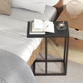 thumbnail image 2 of Costway Table d'Appoint en Forme de C, Table de Canapé Industrielle avec Cadre en Métal Robuste, Noir, 2 of 9