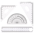 thumbnail image 2 of Ensemble de Quatre Règles pour Élèves du Primaire, Règle de 15 cm pour Enfants, Règle de Trigonométrie, Règle Rapporteur, Ensemble de Règles, Czzoypi Ensemble de Quatre Règles pour Élèves, 2 of 6
