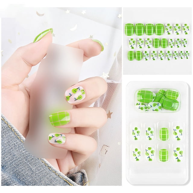 TopLLC False nail Wearing Nail Fake Nails Finished Removable Wearing Nails Lazy fixed