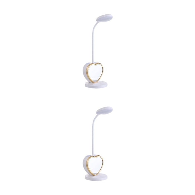 kurtrusly Convenient Portable Desk Lamp For Girls Stay Productive Wherever Are And Touch WHITE GOLD 2Set