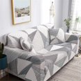 thumbnail image 2 of Sofa Covers Stretch Slipcovers Couch Cover Furniture Protector 2 seat, White Stripe, 2 of 7