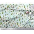 thumbnail image 3 of Soimoi Blue polyester Crepe Fabric Flower Leaves Printed Fabric 1 Yard 42 Inch Wide, 3 of 3