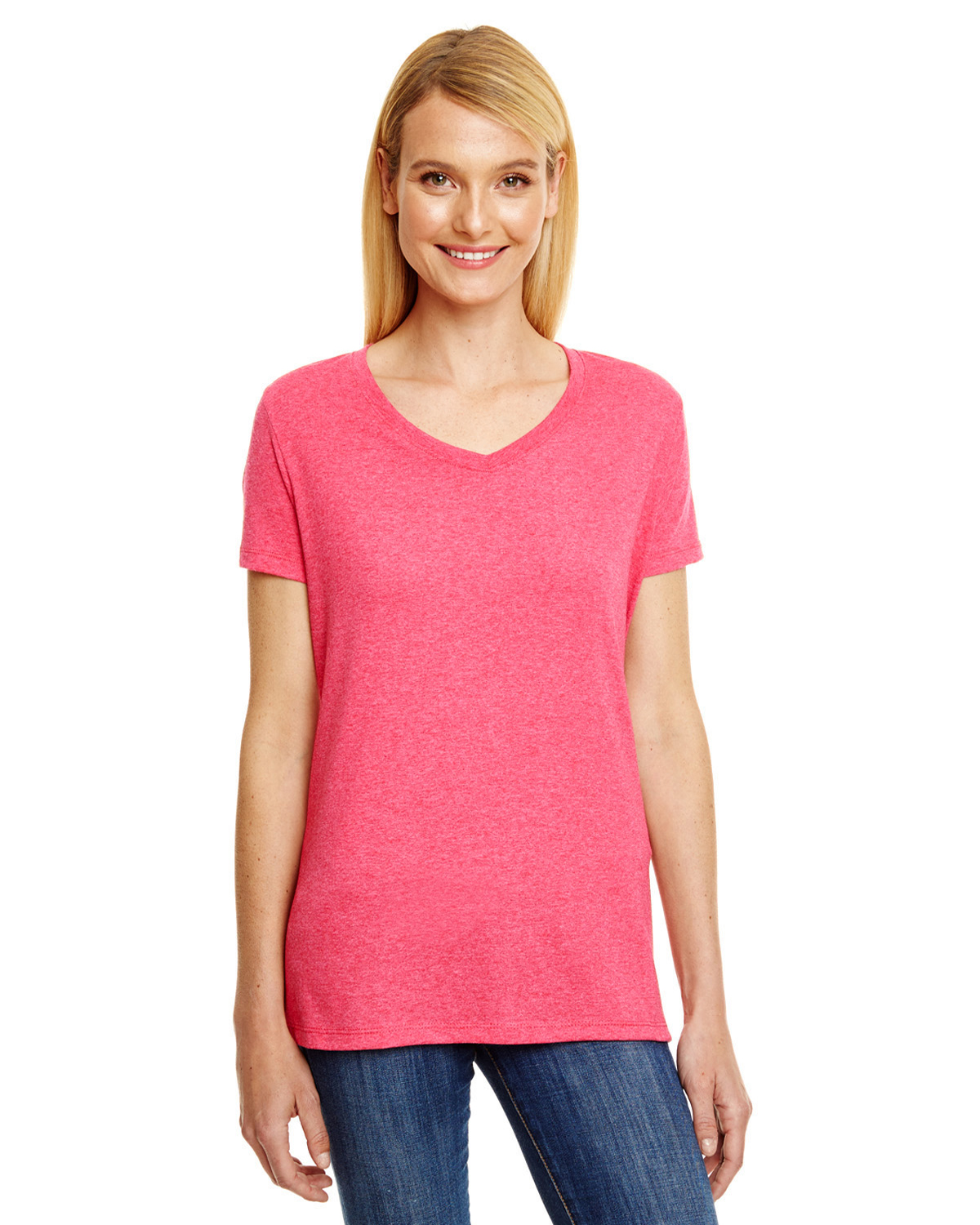 Hanes Ladies' X-Temp Triblend V-Neck T-Shirt - 42VT