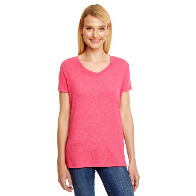 Hanes T-Shirt Col en V Triblend X-Temp pour Femmes - 42VT