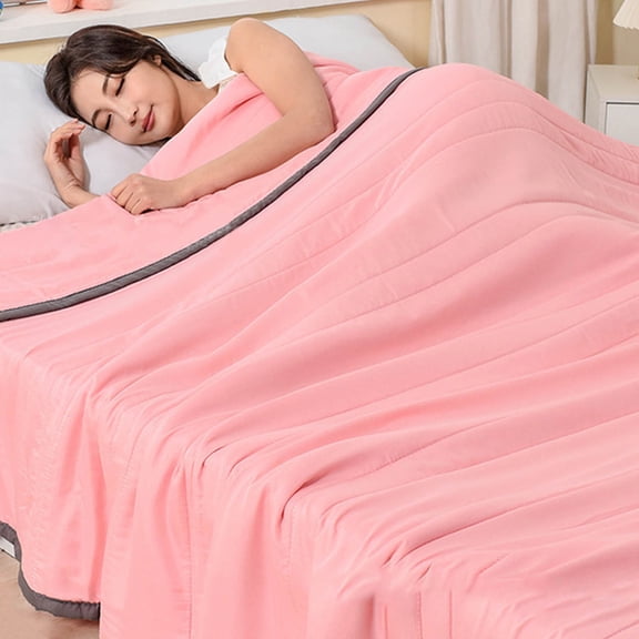 Summer Cooler Quilt For Hot Sleepers And Night Sweats Cooler Comforter Double Sided Cold Effect Blanket Cooler Fiber Ice Blanket For All-Season