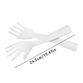 thumbnail image 3 of Oleegame 2PC Stainless Steel Cutlery Set Practical Kitchen Gadgets Creative Pp Materials Two Handed Molding Fork Household Large White, 3 of 9