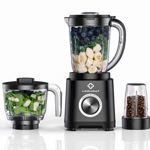 LINKChef Smoothie Blender 57oz Food Processor Combo with Powerful Chopper Grinder