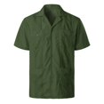 thumbnail image 1 of XDZJLR Men Shirt Spring And Summer Fashion And Leisure Dongfeng Pocket Button Lapel Short Sleeve Tops, 1 of 7