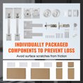 thumbnail image 4 of KFFKFF Double Door Handle Set, Double Door Lock Set with Reversible Handle Lever, Satin Nickel Square Door Lever, Heavy Duty Double Front Door Handle Set with Dummy, 4 of 9