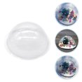 thumbnail image 2 of Miangastore 10 Pcs Demi-Couvercles Ronds pour Bricolage, Plastique Transparent, Demi-Sphères pour Scènes de Noël, Durables, 2 of 9