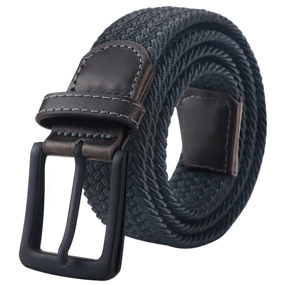 Maikun Elastic Belt, Mens Belt, Black Belt Buckle Stretch Woven Belt