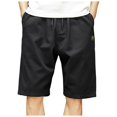 thumbnail image 1 of PMUYBHF Pantalon de Survêtement à Bas Ouvert pour Hommes Shorts Décontractés Shorts Droits Amples Shorts Confortables Respirants Shorts Rouges Pantalon de Travail pour Hommes Pantalons en Molleton pour Hommes, 1 of 5