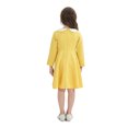 thumbnail image 2 of B91xZ Robe Fille Manches Volantées Ligne A Chandail Robe d'Été Décontractée Midi, Jaune 2-3 Ans, 2 of 5