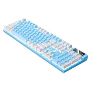 Mechanical Gaming Keyboard USB Wired Ergonomic Floating Design with RGB Backlit Keys and Brown Switches for Desktop