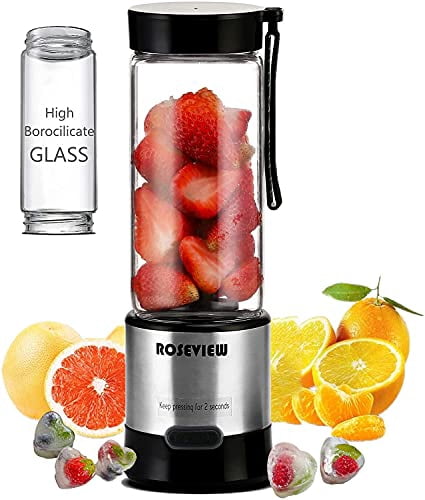 Smoothie blender portable smoothies for blenders Roseview Glass bottle personal blender cordless mini blenders for smoothies cup mixer blend juicer maker mélangeur USB rechargeable