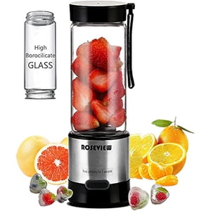 Smoothie blender portable smoothies for blenders Roseview Glass bottle personal blender cordless mini blenders for smoothies cup mixer blend juicer maker mélangeur USB rechargeable