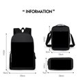 thumbnail image 2 of Smiling Critters School Bag Three-Piece Set Cartoon Backpack Shoulder Bag Pencil Bag Smiling Little Animals 1 -WEVALLEY, 2 of 2