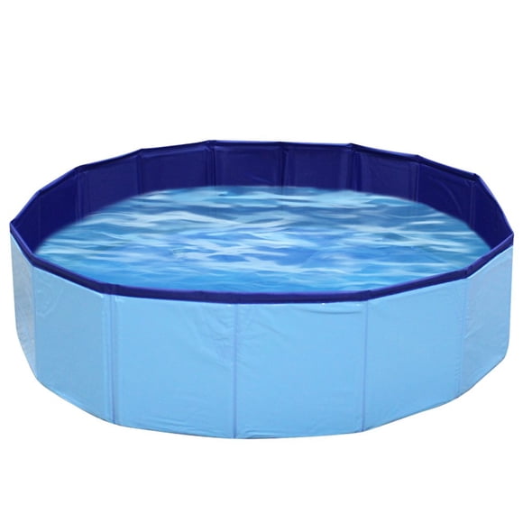 CNKOO Collapsible Kiddie Pool Hard Plastic Dog Pool - Ball Pit Portable Pet Bath Tub Durable Pool for Puppy Toddler Outdoor Water Game for Backyard 47.2” Round