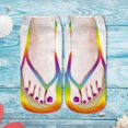thumbnail image 1 of Two Pairs 3D Pattern Manicure Print Socks Flip Flop Funny Hidden Running Socks Women Personalized, 1 of 4