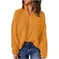 thumbnail image 2 of HWRETIE Women V Neck Ruched Blouse Solid Color Long Sleeve Casual Pullover Top, 2 of 7