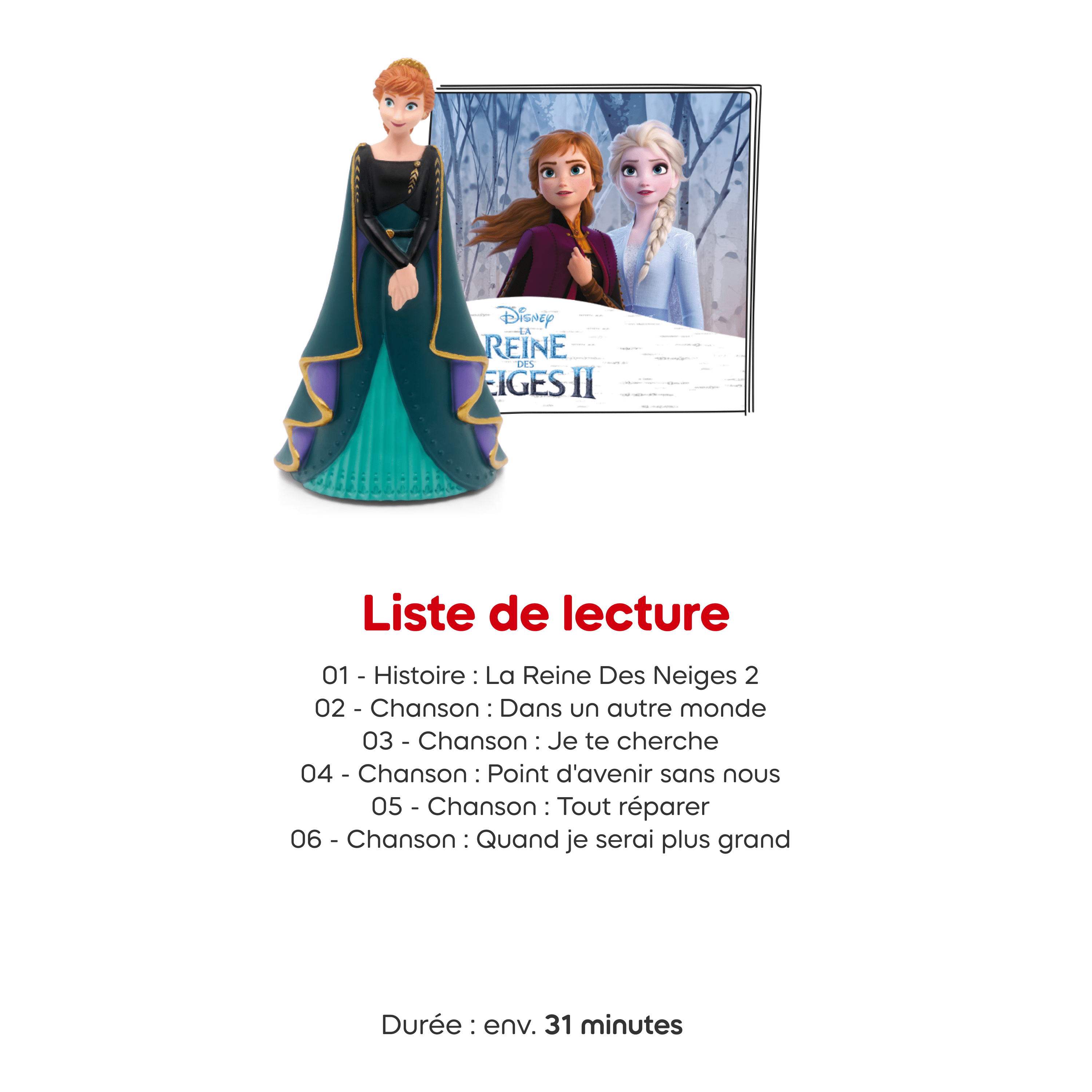 Figurine Audio pour la Toniebox - La Reine Des Neiges 2 Anna (En Français)