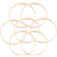 thumbnail image 3 of 30Pcs Wooden Bamboo Dreamcatcher Rings Hoops Round Hoops Macrame Rings for Dream Catcher DIY Craft 27cm, 3 of 7