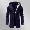 thumbnail image 3 of Birdeem Mens Solid Color Design Zipper Pocket with Velvet Long Sleeved Hooded Casual Jacket, 3 of 8
