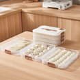 thumbnail image 4 of Birdeem 1-4 Layer Food Storage Container Transparent Food Preservation Box for Kitchen and Refrigerator Dumpling Box Well Sealed, 4 of 12