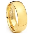 thumbnail image 1 of Men's 7MM 18K Goldtone Plated Dome Tungsten Ring Wedding Band, 1 of 4