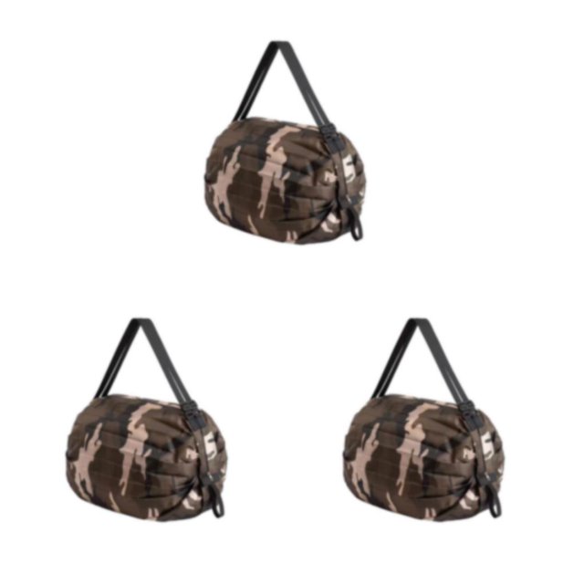 Wweixi Polyester Foldable Storage Bags For Travel Pack Smart Travel Light Waterproof Space-saving Beach Bag coffee camouflage 3Set