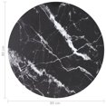 thumbnail image 3 of vidaXL Table Top Black Ø80x1 cm Tempered Glass with Marble Design, 3 of 3