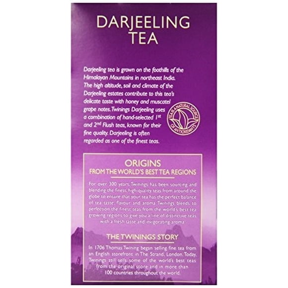 TWINING TEA, TEA DARJEELING, 20 BG, (Pack of 6)