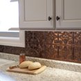 thumbnail image 2 of FASÄDE Traditional Style/Pattern 1 Decorative Vinyl Backsplash Panel in Oil Rubbed Bronze (6X6 Inch Sample), 2 of 5