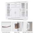 thumbnail image 4 of Costway Buffet Storage Cabinet Console Cupboard W/Glass Door Drawers Kitchen Dining Room, 4 of 10