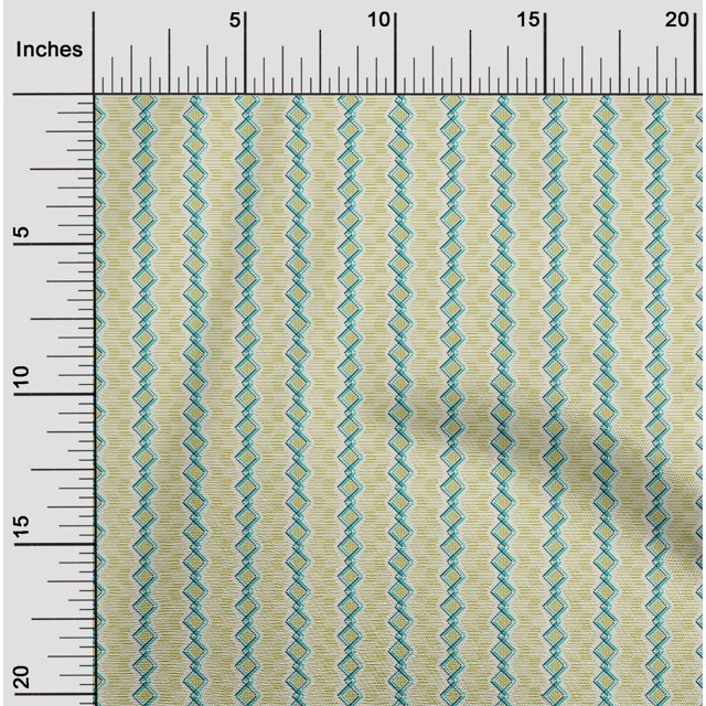 oneOone Viscose Chiffon Fabric Diamond Geometric Printed Fabric 1 Yard 42 Inch Wide