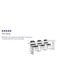 thumbnail image 2 of 8-Foot Plastic Folding Training Table Set with 3 Black Plastic Stack Chairs, 2 of 3