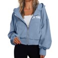 thumbnail image 1 of Veste en Polaire pour Femmes, Veste à Capuche Confortable avec Manches Longues, Coupe Ample, 1 of 5