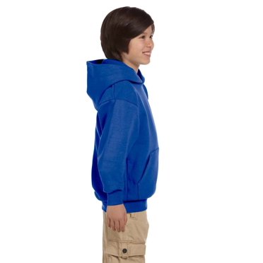 Hanes Youth EcoSmart Pullover Hood, Deep Royal, X-Small