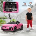 thumbnail image 3 of Aosom 12V 3.1 MPH Kids Ride on Car w/ Remote Control, Suspension, Pink, 3 of 10