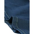 thumbnail image 5 of GRACE & GRANDEUR Women's Plus Size Stand Collar Zip Closure Drawstring Denim Jacket Navy Blue 1X, 5 of 5