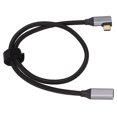 thumbnail image 1 of HD 4K Type C Extension Cable, Thickened Durable 100W 5A PD 90 Degree Type C Extension Cable Gen 2  For Tablets For Notebooks 25cm,50cm,1m, 1 of 8