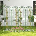 thumbnail image 4 of Costway 2 Pack Rustproof Metal Garden Trellis 71" x 20" Wire Lattice Panel for Patio Green, 4 of 9